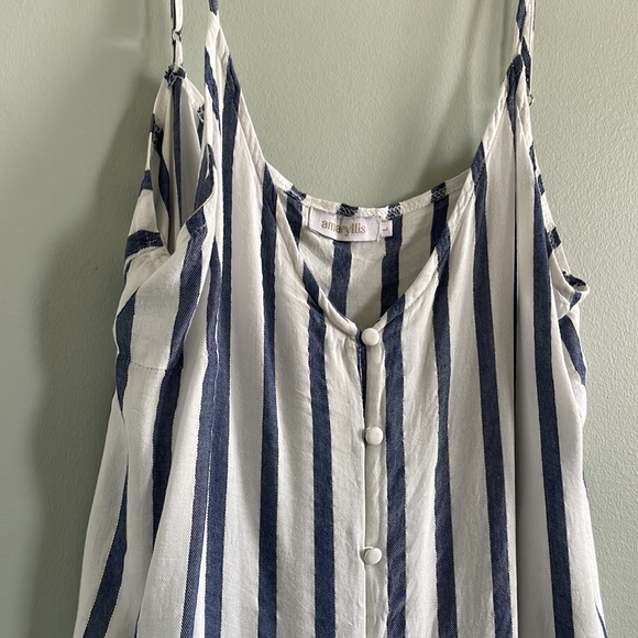 *SOLD* Striped Spaghetti Strapped Top, Size Large - Picture 2 of 5